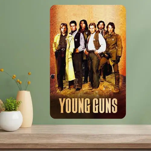 Young Guns Classic Movie Metal Poster Sign – Vintage Wall Art