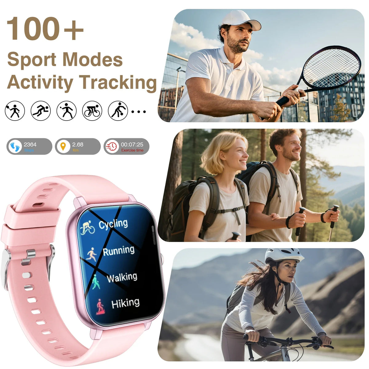 LOMAXFR 1.83" HD Smartwatch – BT Calling & Sports Tracking