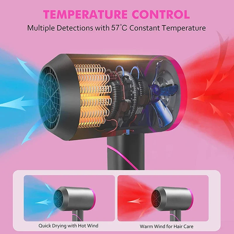 Foldable Ionic Hair Dryer 1200W | 3 Speed, Dual Voltage