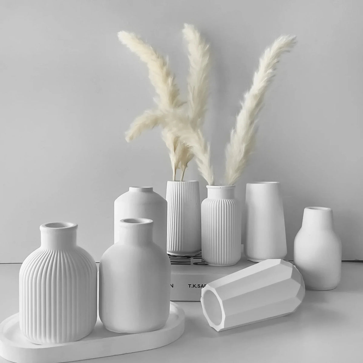 Stripes Vase Silicone Mold DIY Gypsum 3D Ornaments Molds Epoxy