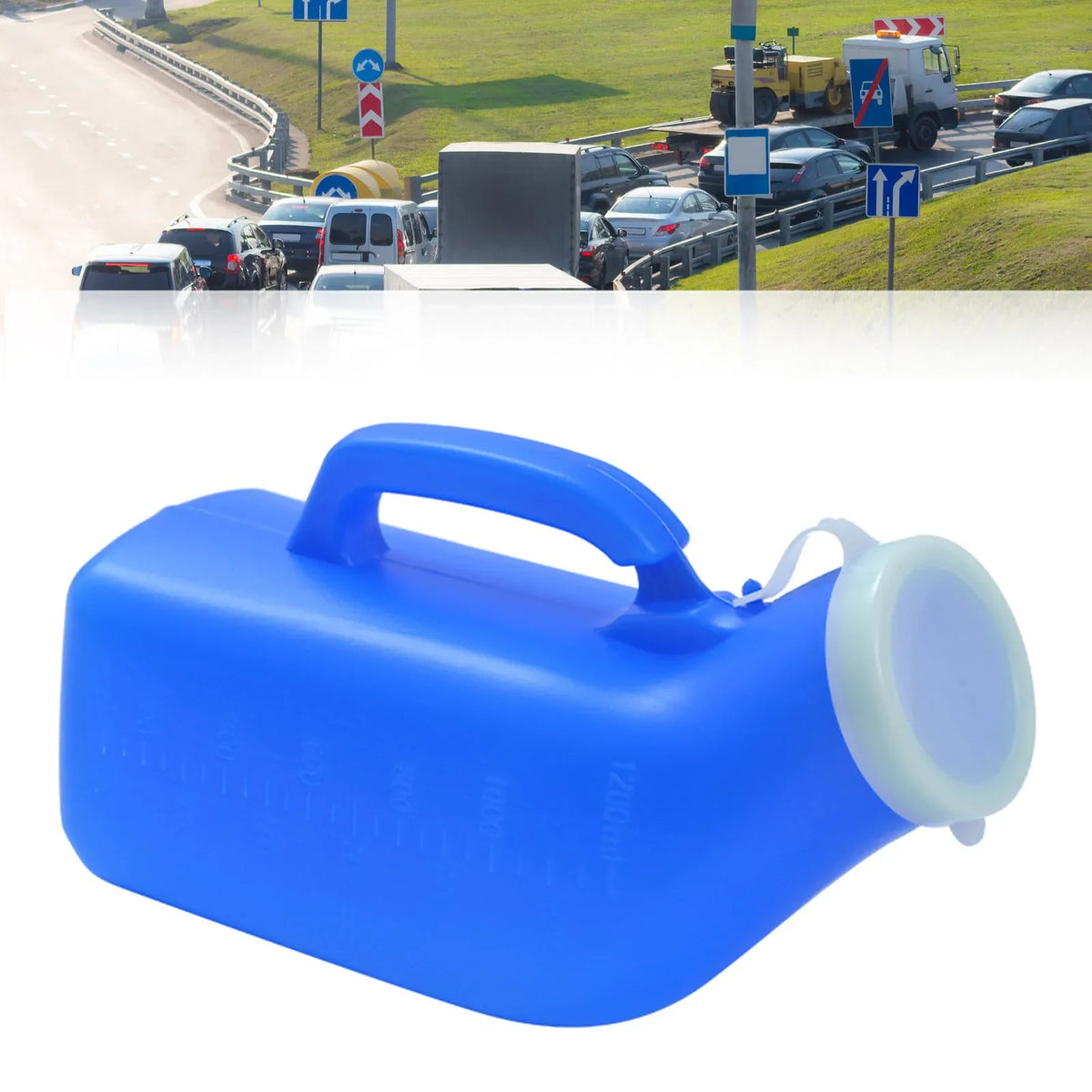 Portable Male Urinal Bottle 1200ml – Travel, Camp & Home