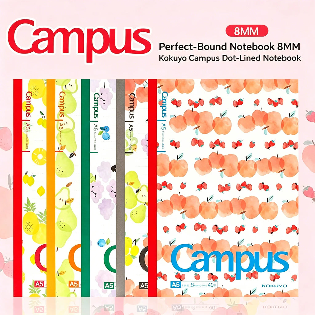 KOKUYO Campus A5 Notebook Dot-lined Ruled 40 Pages Fruit Series