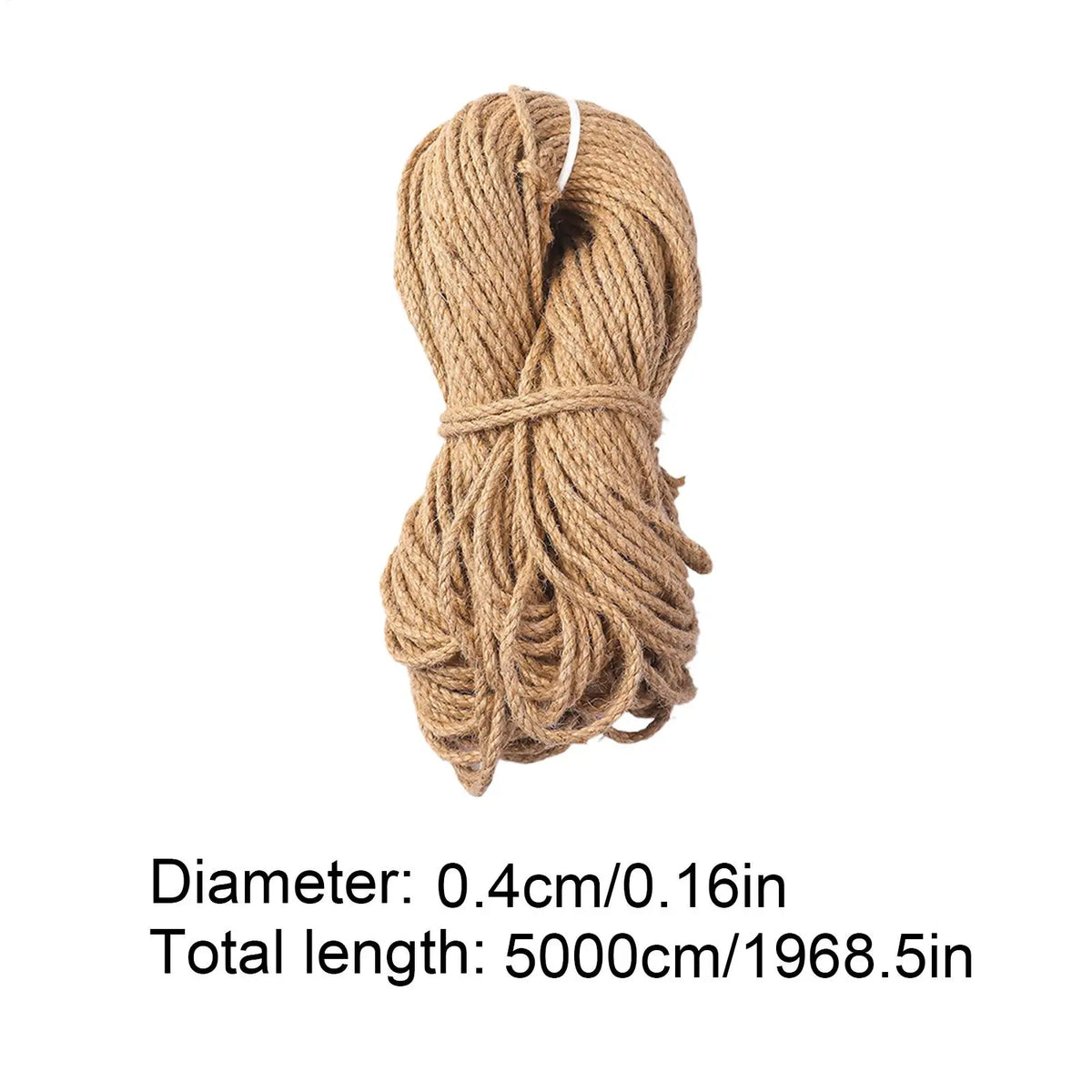 Natural Sisal Rope Cat Scratcher Replacement Wrap – 164 ft