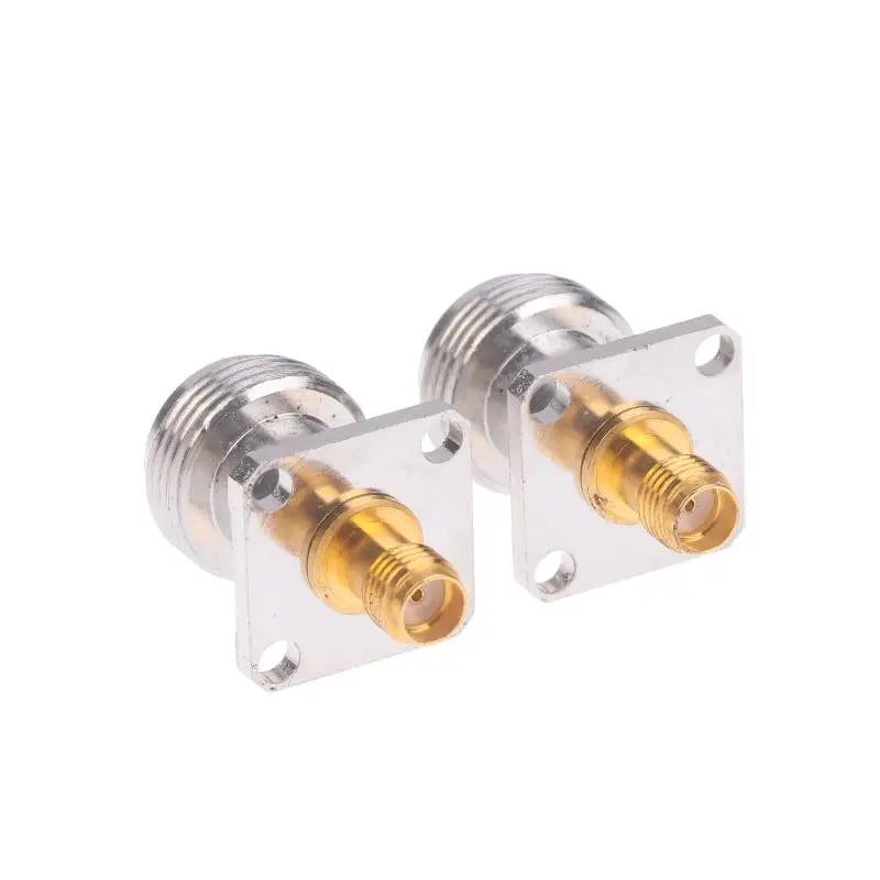4-Hole Panel Zinc Alloy RF Connector Adapter N Female Jack SMA Coax