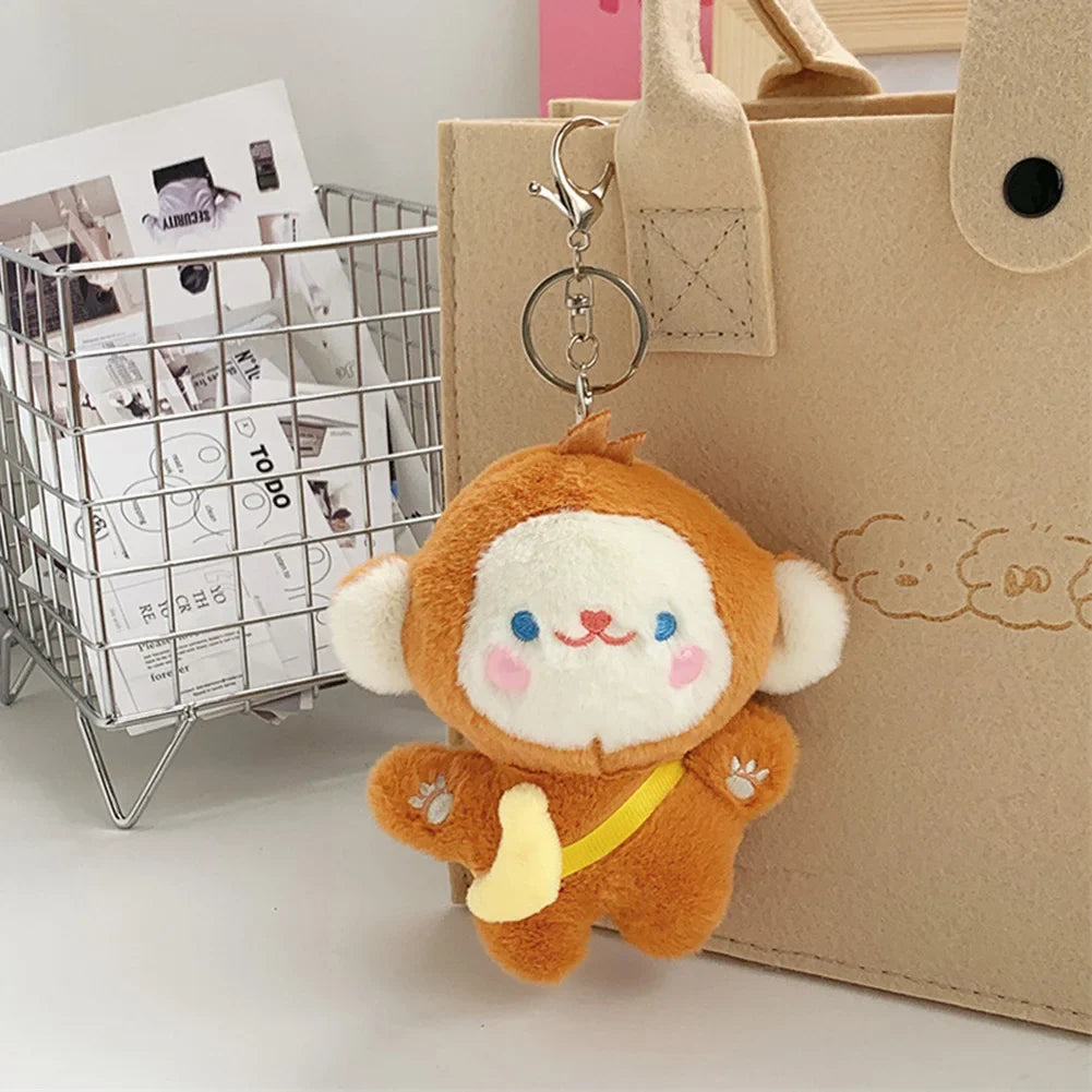 Cute Plush Monkey Keychain 12cm | Soft Stuffed Bag Charm