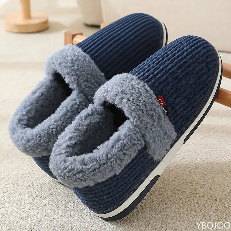 Winter Indoor Plush Slippers – Fluffy Non-Slip Cotton House Shoes