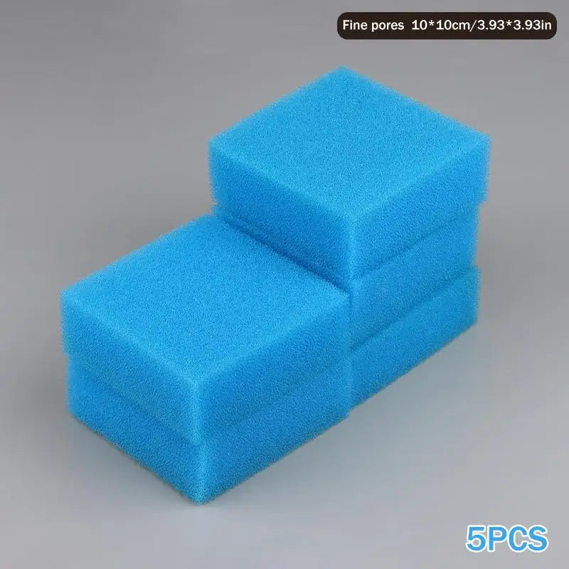 5-Pack Aquarium Filter Sponge Pads | Carbon Filter Media Cotton