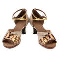 Women's Latin Dance Shoes Cross-Strap Performance Heels