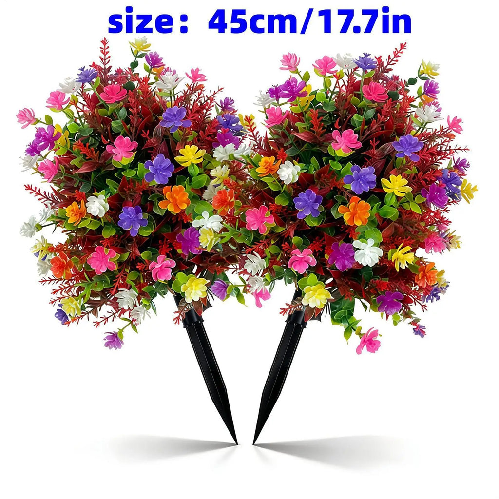 UV Resistant Artificial Flower Garden Stakes | All-Season Decor