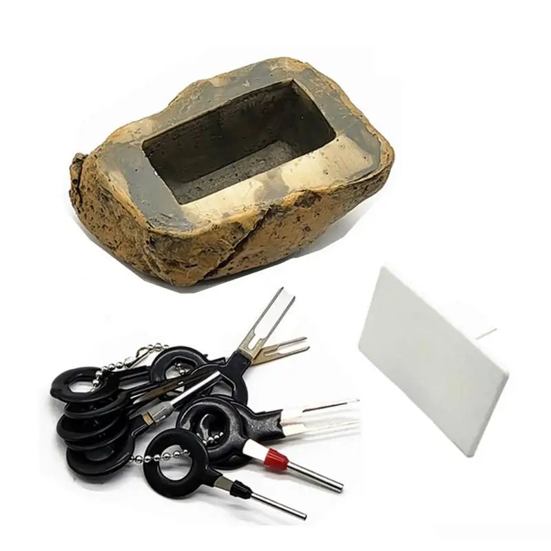Hiddens Rock Key Box Fake Simulate Stone Case Waterproof Hiders Lock