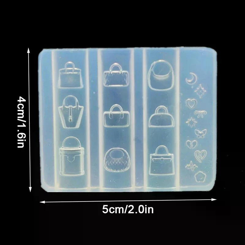3D Bag Shape Silicone Nail Art Mold – DIY Nail Charms