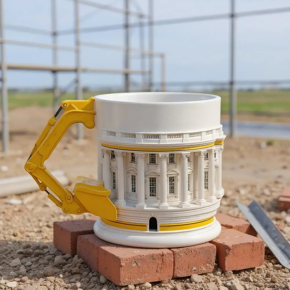Someone Lied Demolition Mug Handle 3D Building Print Excavator Shaped