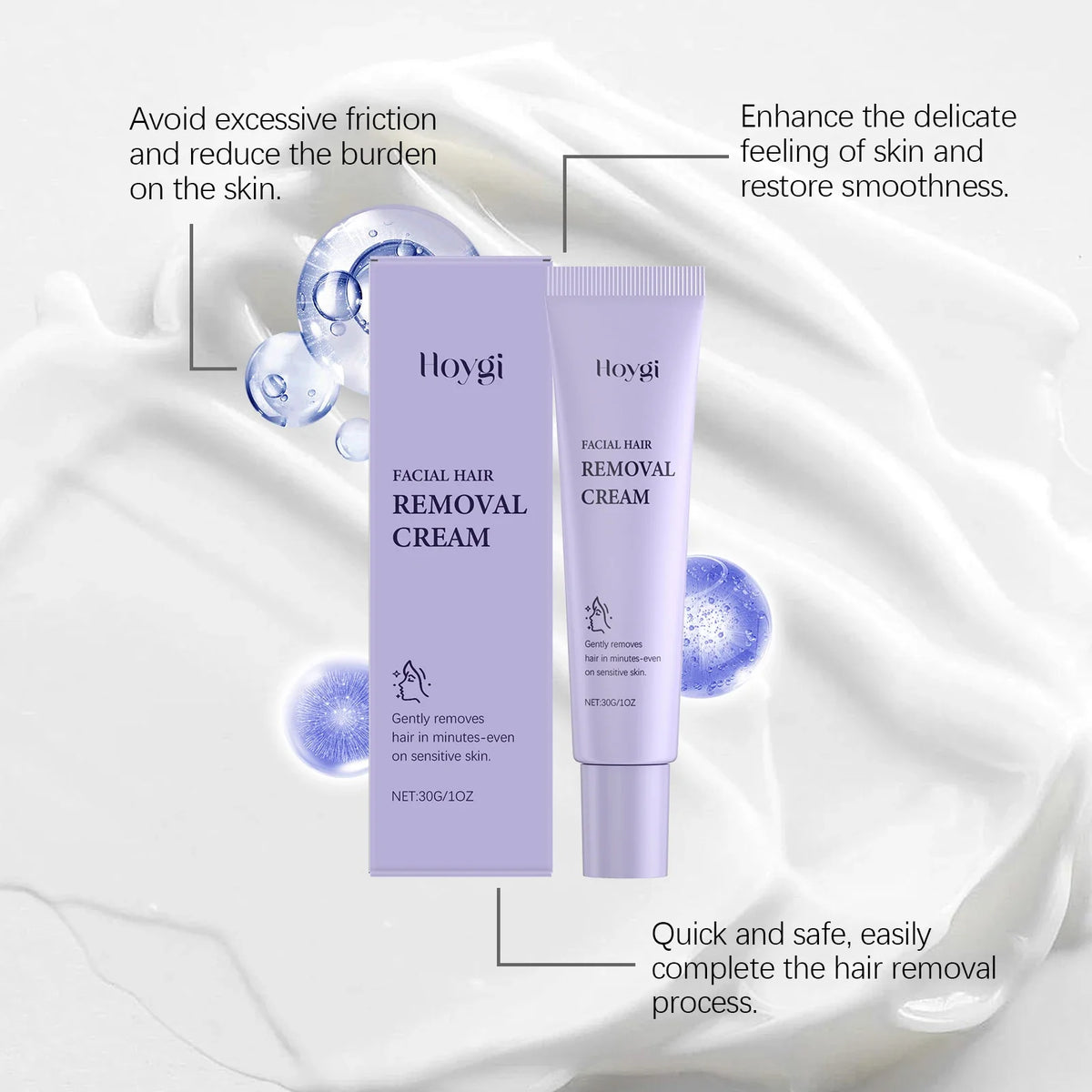3-Minute Hair Removal Cream – Face, Lip, Arms & Legs