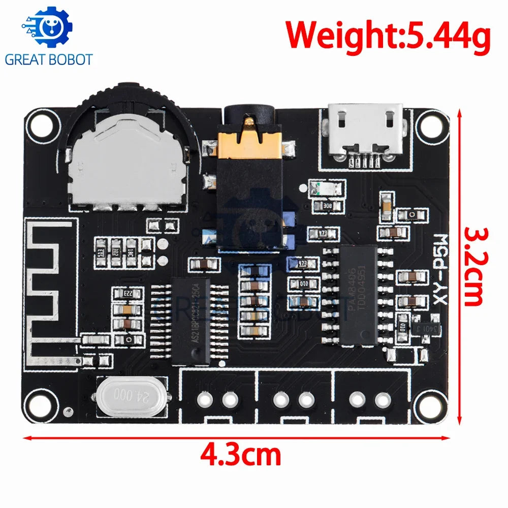 PAM8406 Bluetooth 5.0 Stereo Amplifier Module 5W+5W Arduino DIY