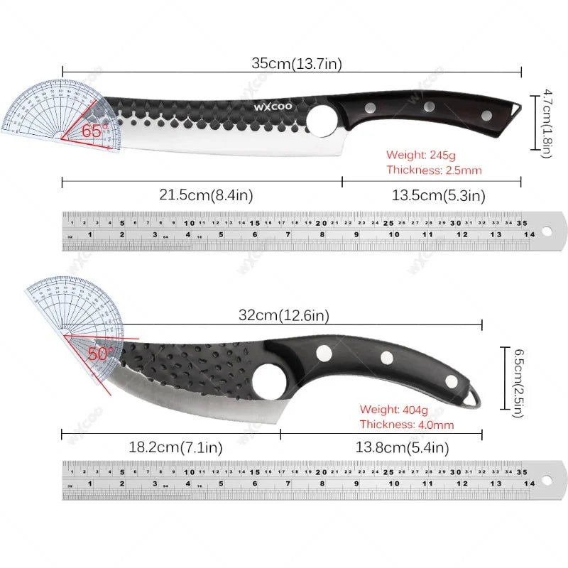 WXCOO Stainless Steel Chef Knife with Wood Handle | Kitchen