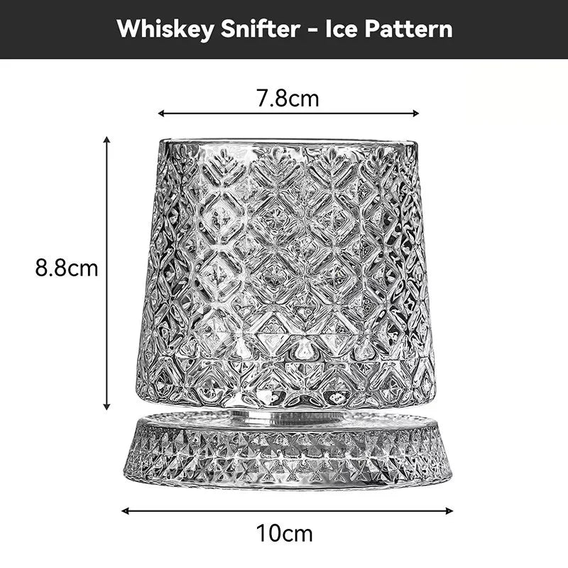 360° Rotating Whisky Glass – Crystal Tumbler Gift for Men