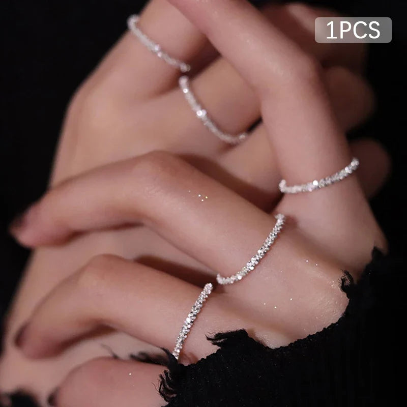 Minimalist Silver Adjustable Ring – Women's Fashion Jewelry