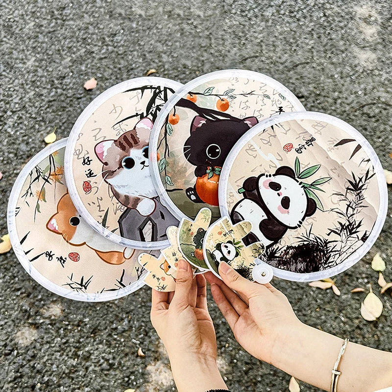 Cartoon Folding Hand Fan for Kids – Portable Summer Fan