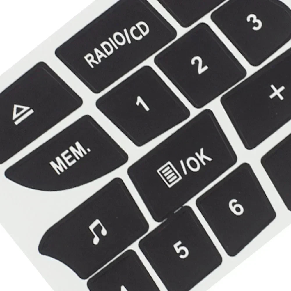 Car Button Repair Stickers CD Radio Audio Decals Twingo Renault Clio