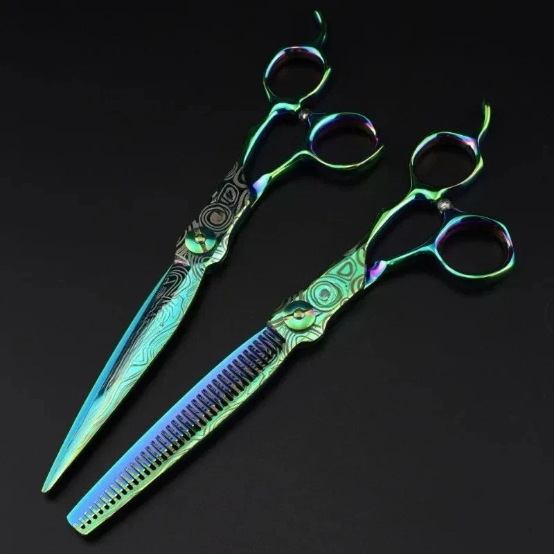 7" JP440C Steel Hair Thinning Scissors | Barber Shears