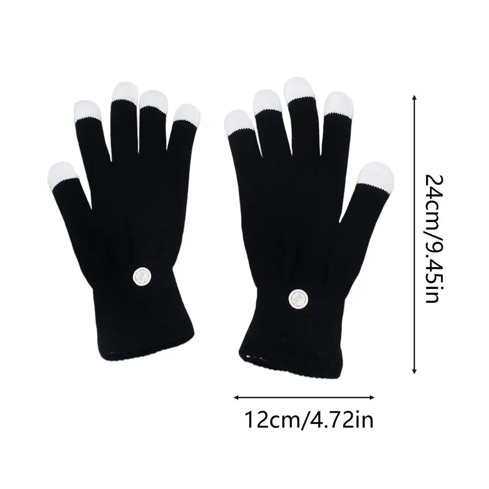 LED Light-Up Party Gloves – Colorful Flashing Half-Finger