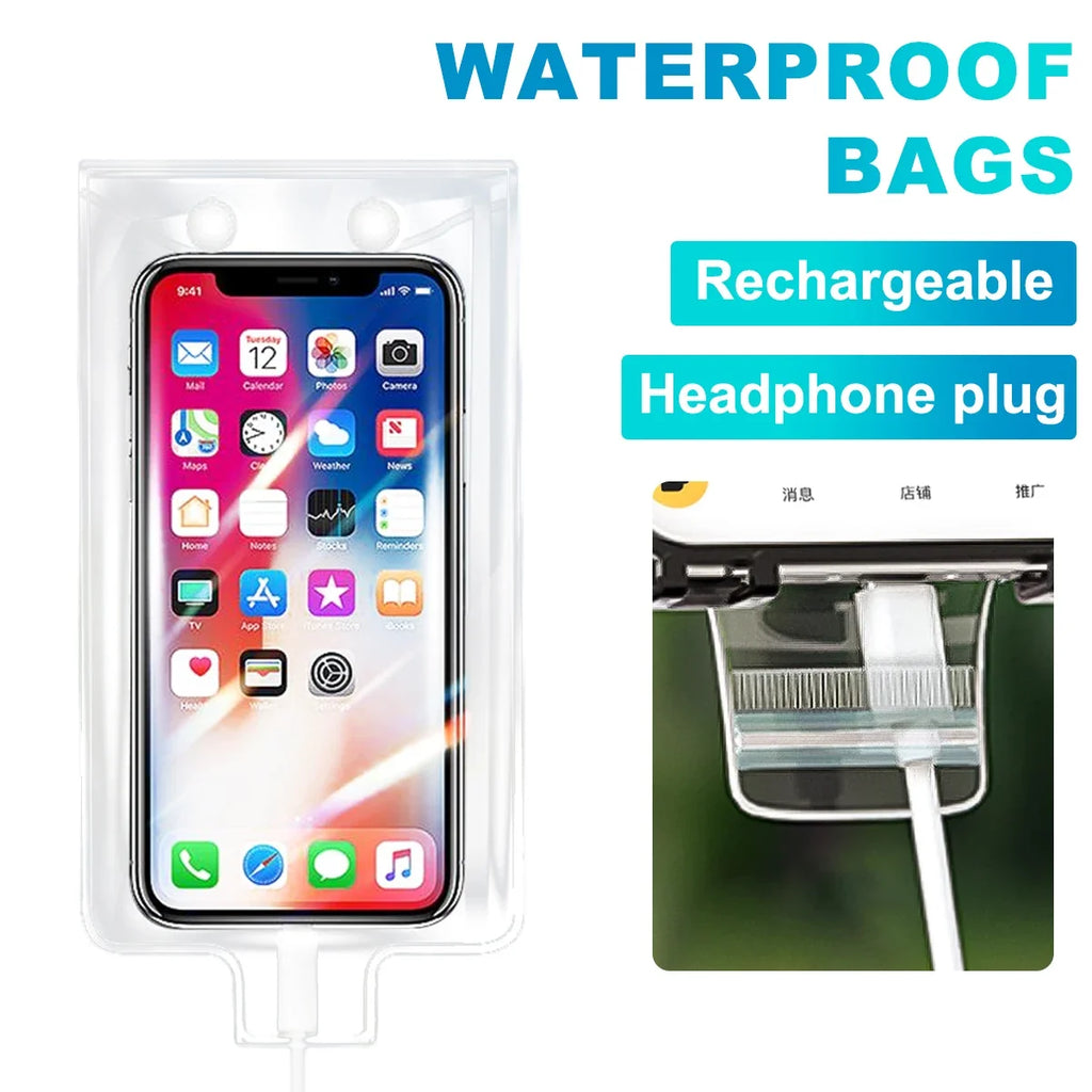 Waterproof Phone Pouch Bag – Clear Touch Screen Case 5/10 Pack