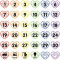 36 PCS Classroom Number Spot Floor Stickers – Self-Adhesive Vinyl