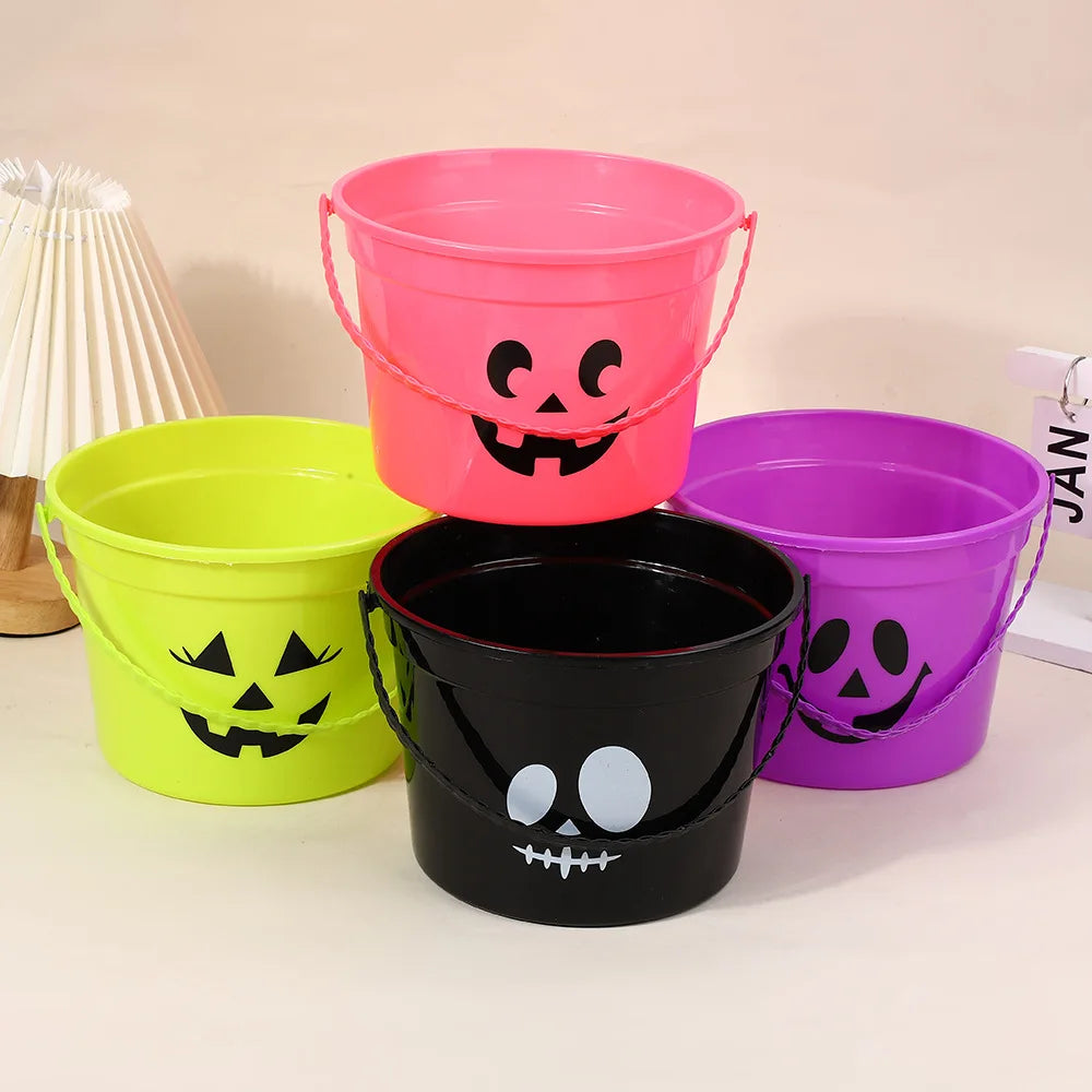 Pumpkin Bucket Trick Supports Party Supply Halloween Candy Container
