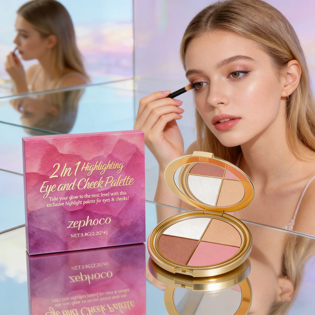 Eelhope 3-in-1 Palette | Highlighter, Eyeshadow & Blush