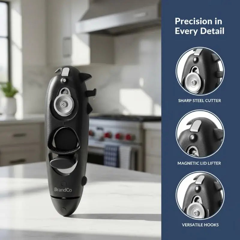 Heavy Duty 8-in-1 Kitchen Can Opener – Stainless Steel
