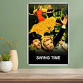 Swing Time Vintage Metal Movie Poster Sign | Retro Wall Art