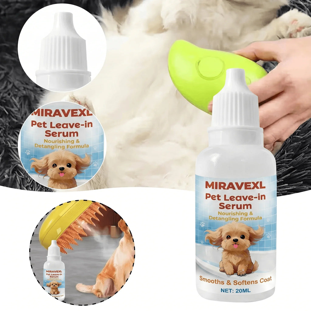 MIRAVEXL Dog & Cat Leave-In Serum | Detangling Pet Conditioner