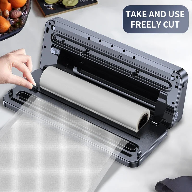 Electric Vacuum Sealer Machine | 6-in-1, Built-In Cutter, LED