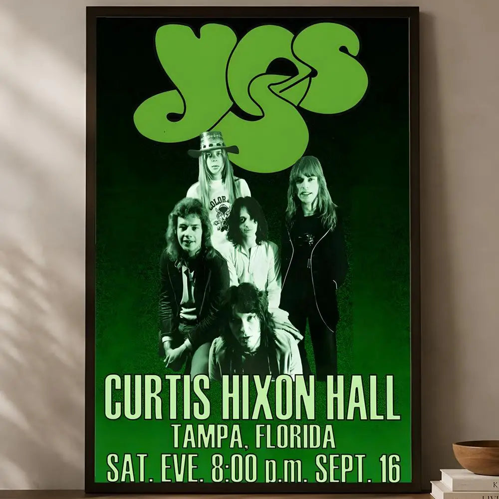 Yes Band HD Self-Stick PVC Wall Poster – Waterproof Room Decor