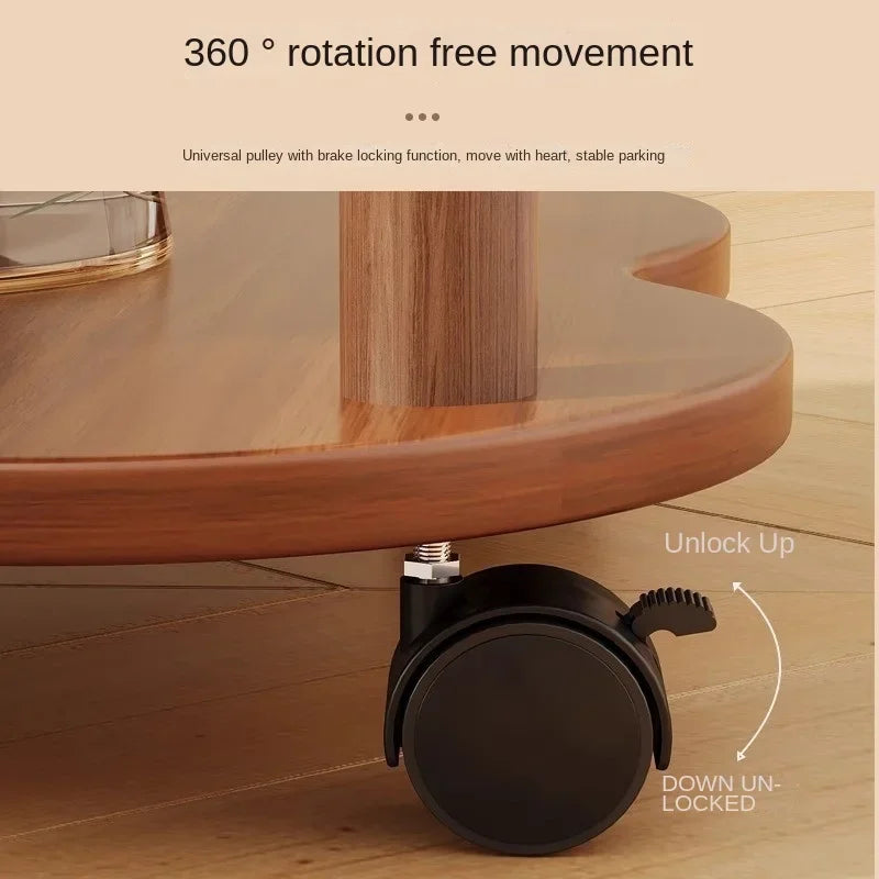 Round Wooden Side Table – Minimalist Coffee & Bedside Table