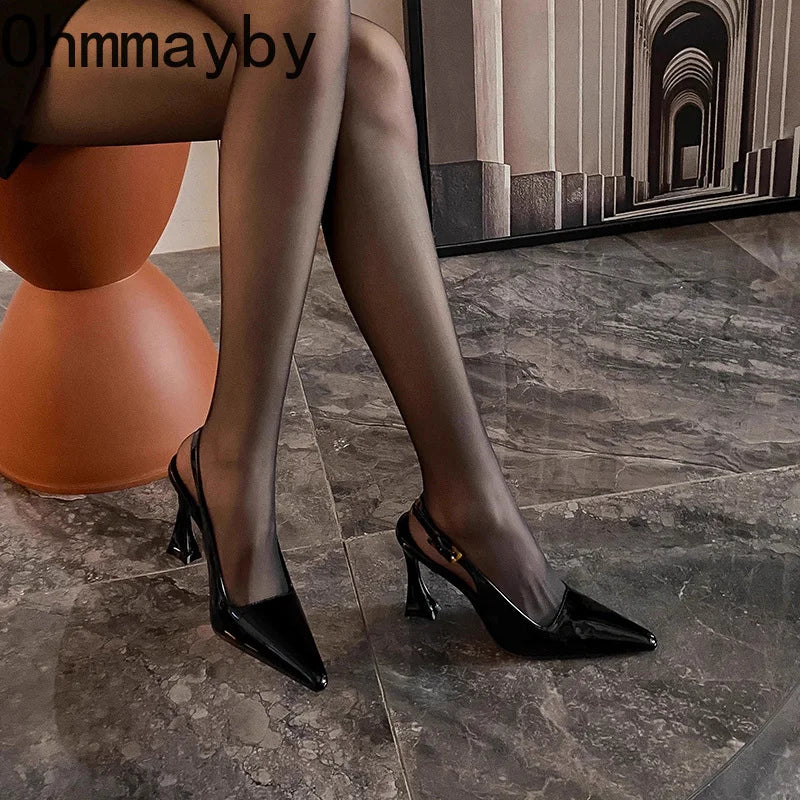 Women's Pointed Toe High Heel Slingback Sandals | Elegant