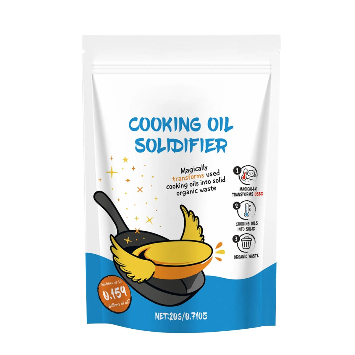 Cooking Oil Solidifier – Eco-Friendly Waste Oil Hardener 20g
