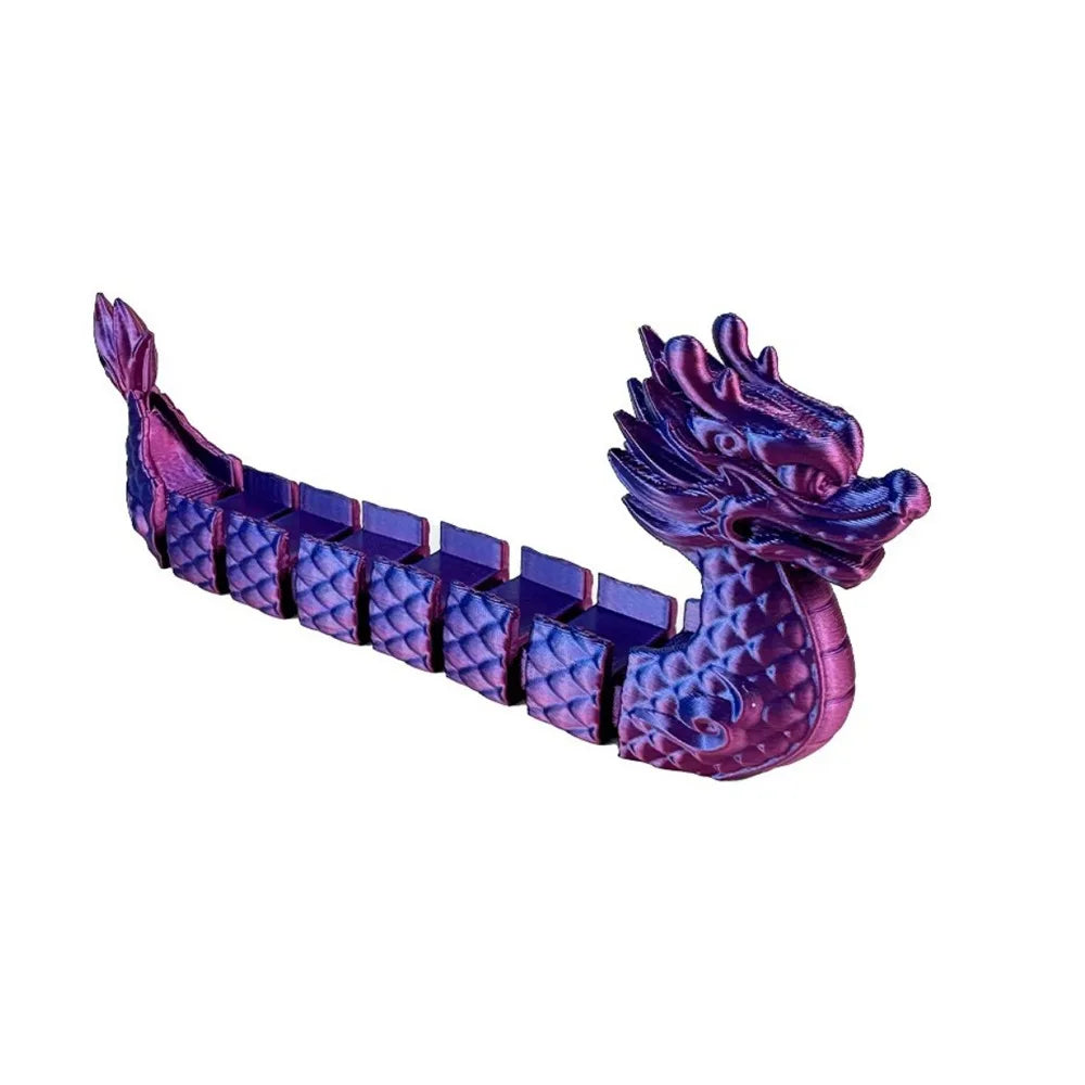 3D Printed Articulated Chinese Dragon Figurine & Key Holder