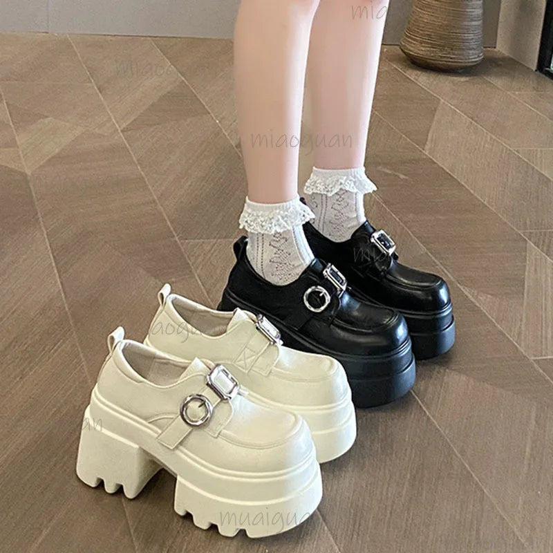 Women's Chunky Platform Mary Jane Pumps – College Style