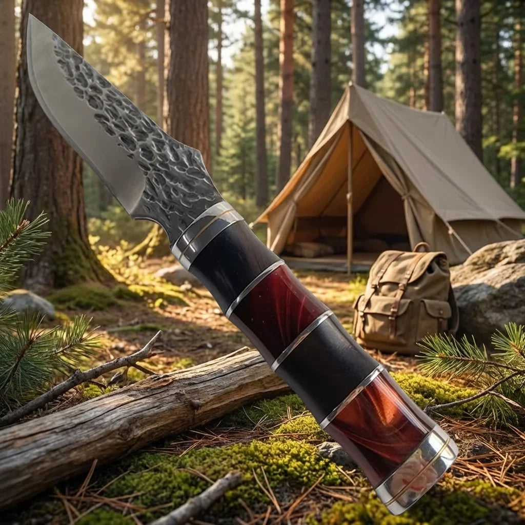 Vintage Fixed Blade Outdoor Knife – Hand Forged Bushcraft Blade