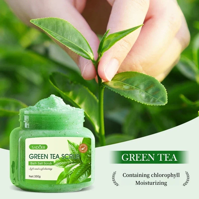 Sadoer Green Tea Body Scrub 350g – Exfoliate & Soften Skin