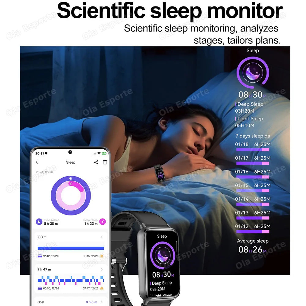 Ola Esporte Sports Smart Watch AMOLED NFC Bluetooth Call