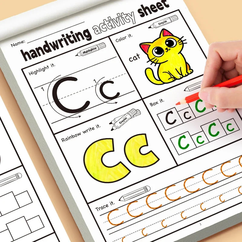 32-Page A-z Alphabet Tracing Book Interactive ABC Writing Workbook