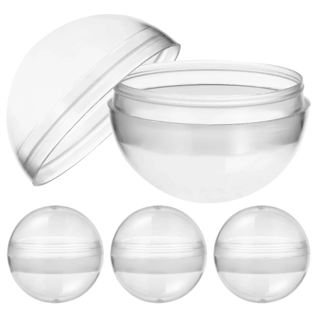 Clear Plastic Fillable Capsules Twisted Round Hollow Prize Draw Balls
