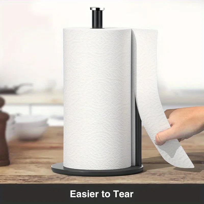 Gold Double Pole Paper Towel & Cling Film Holder Kitchen Rack