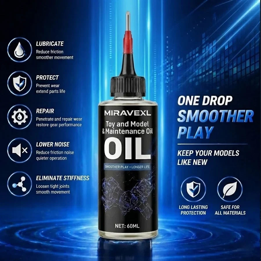 MIRAVEXL Action Figure Joint Lubricant Oil | Silicone Care