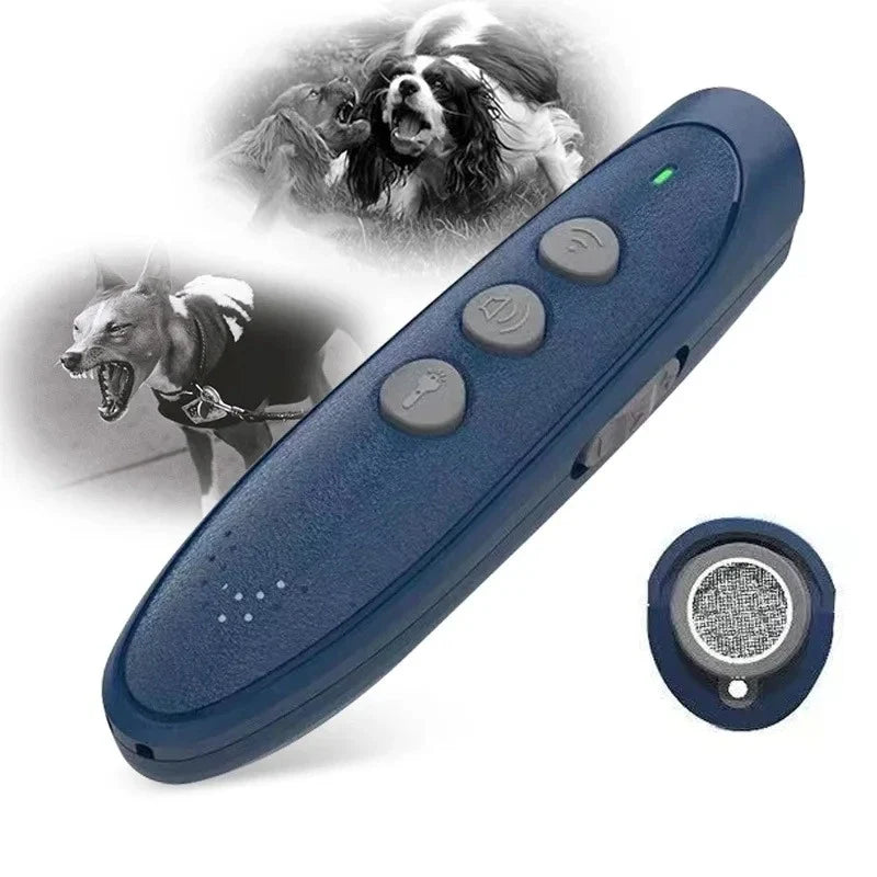 Ultrasonic Handheld Dog Bark Training Deterrent Device with LED