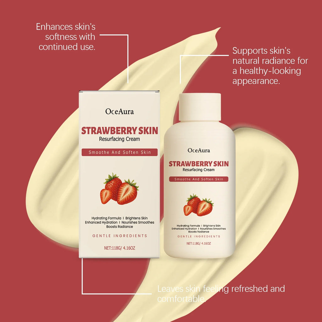 OceAura Strawberry Body Cream 118g – Moisturize & Smooth Skin