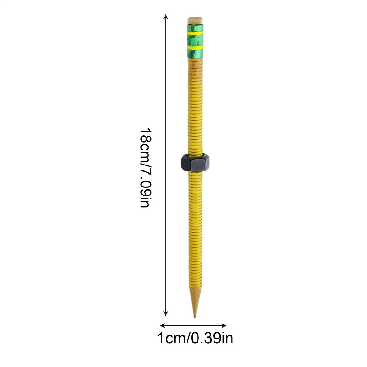 Wooden Threaded Fidget Pencil with Sliding Nut | Focus Tool