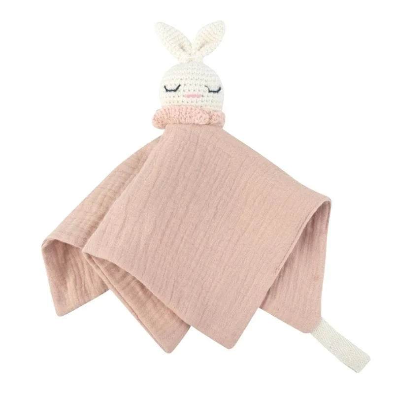 Baby Knitted Rabbit Comforting Towel | Soft Soothe Doll for Newborns